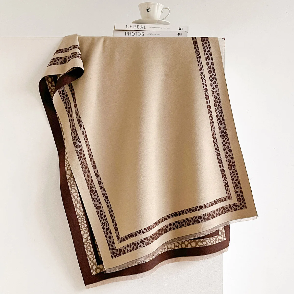 冬用、リバーシブル、暖かい、大判ショール、無地、厚手のパシュ - Woven Scarf Blanket のレビューと価格