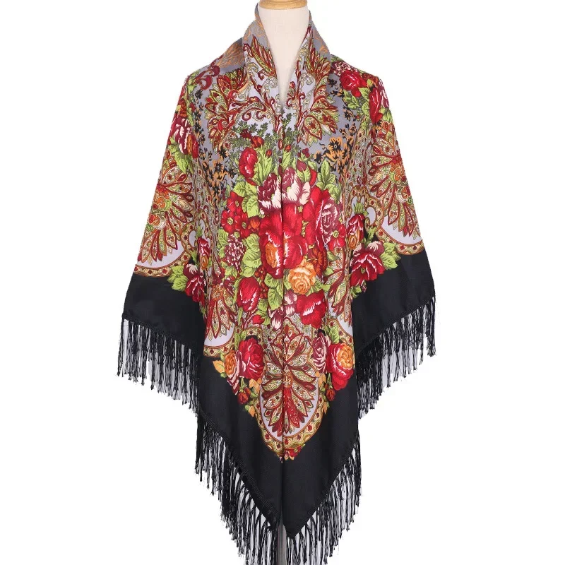 160*160 センチメートルエスニック大正方形スカーフ女性 - Woven Scarf Blanket のレビューと価格