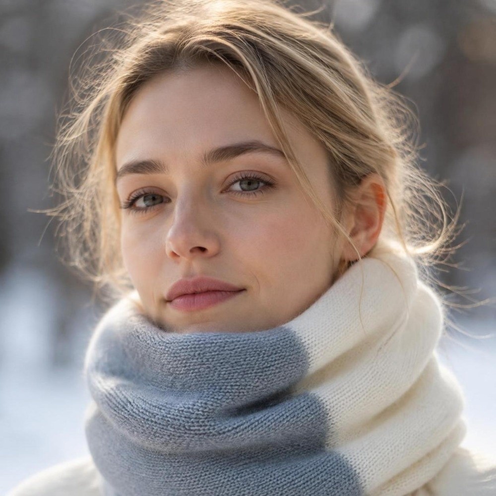 ソフトな素材で縫い合わせた、無限に広がるデザインのニット製ス - Infinity Scarf Knit のレビューと価格